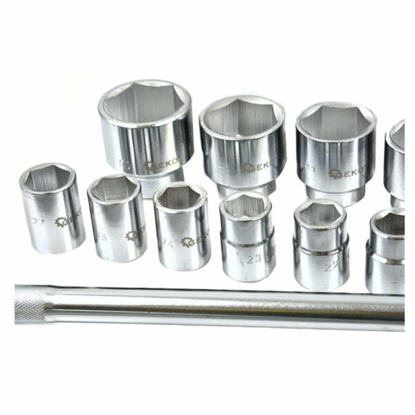 Coffret cliquets et douilles 3/4" 19mm à 50mm & accessoires 21pcs G10112 GEKO POLOGNE – Image 6
