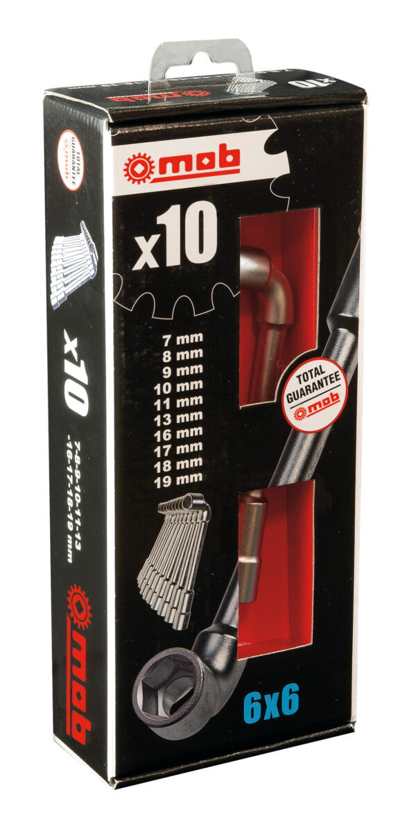 JEU 10 CLES A PIPE 6X6 EN COFFRET 7 A 19 MOB France – Image 2