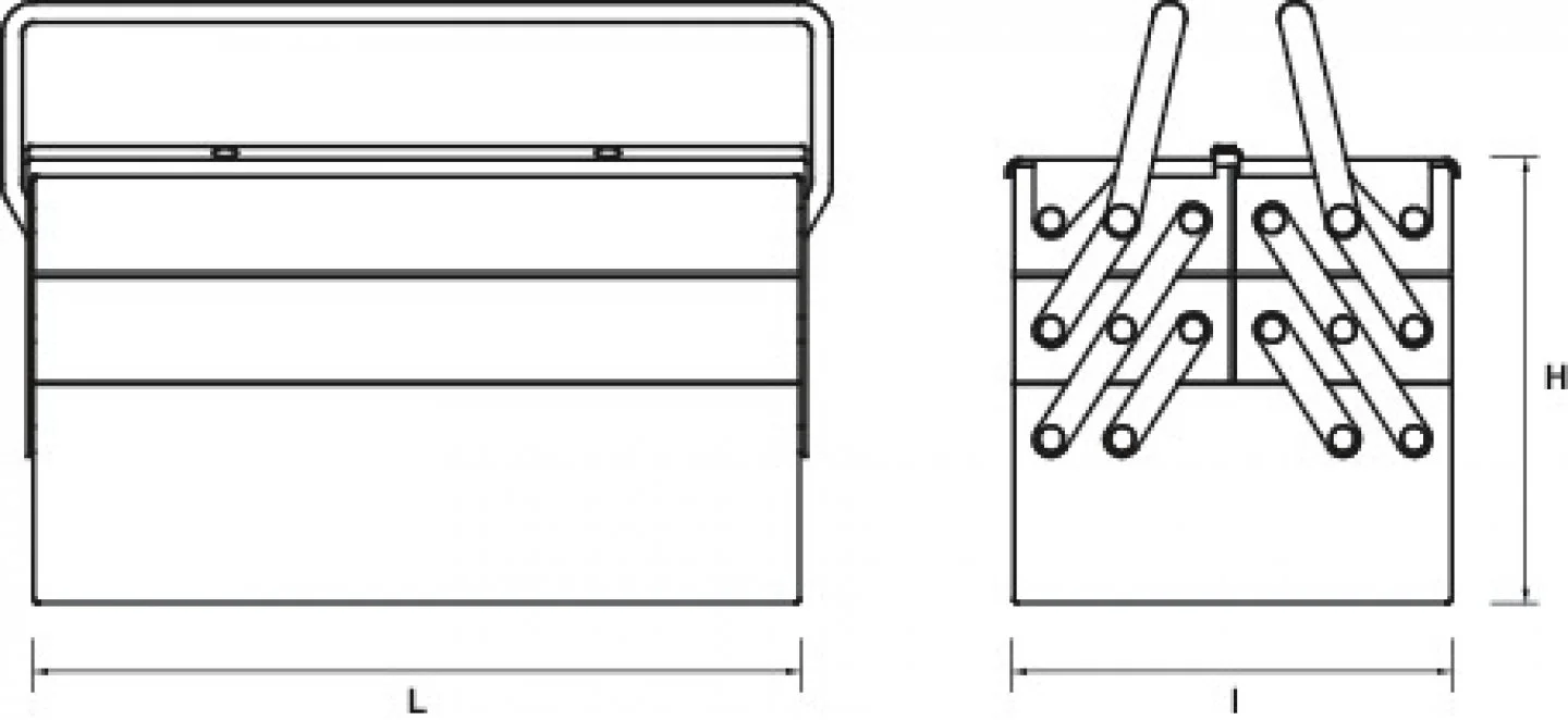 CAISSE A OUTILS 5 CASES 45X20X20  MOB France – Image 3