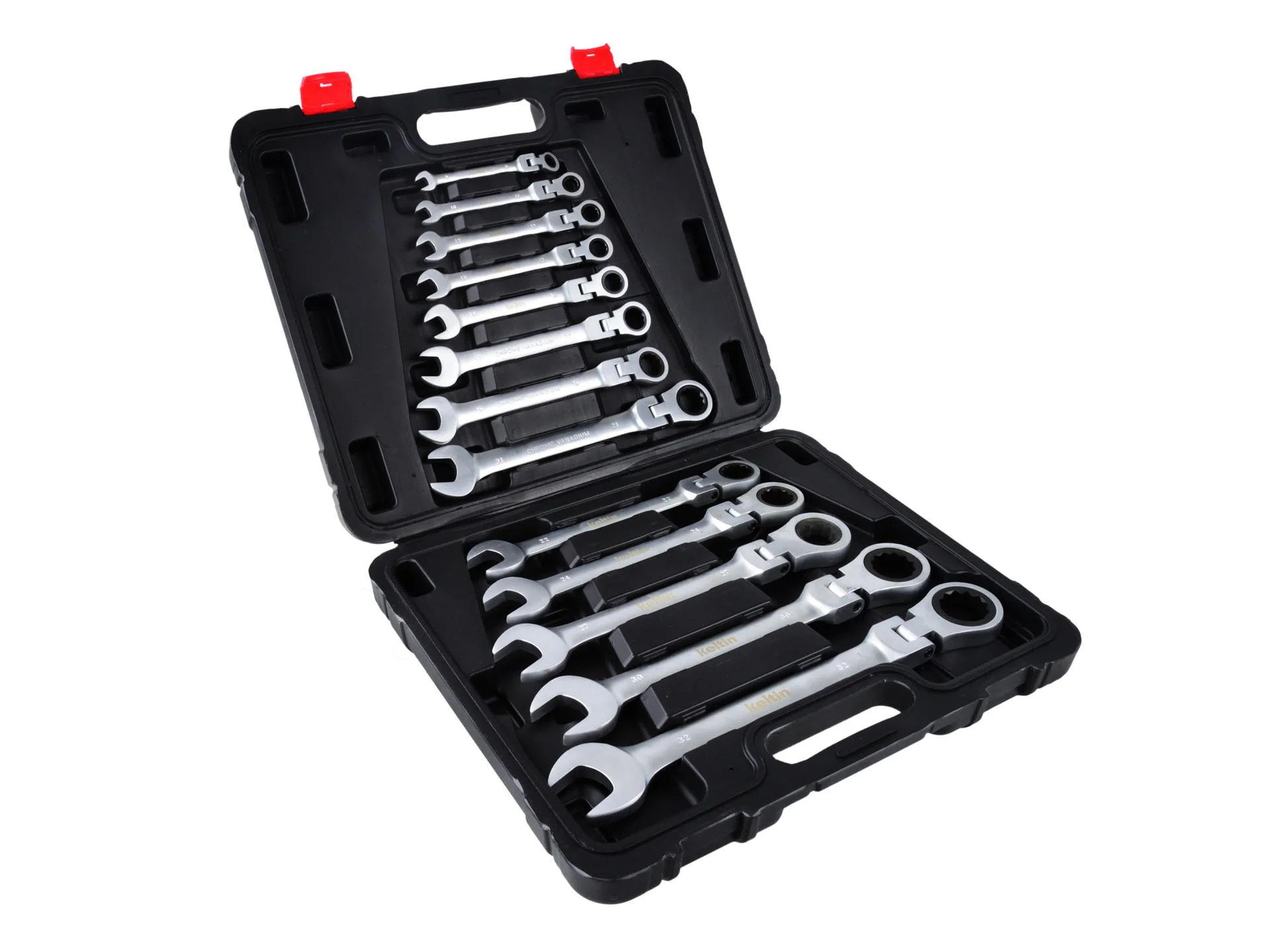 JEU 13 CLES MIXTES A CLIQUET ARTICULEES DE 8 A 32MM  K00105 KELTIN POLOGNE