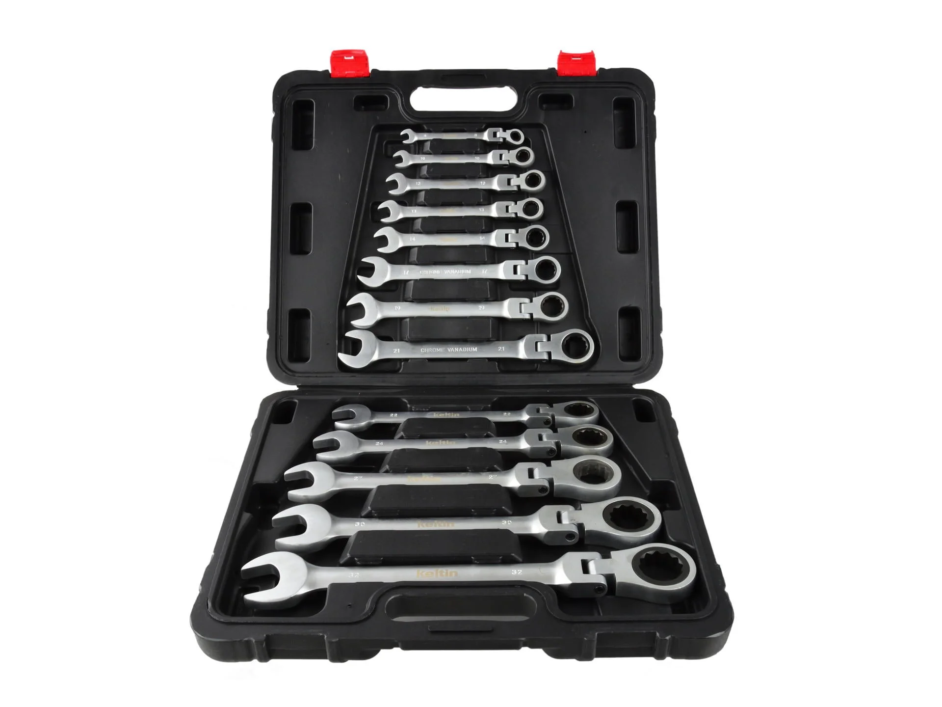 JEU 13 CLES MIXTES A CLIQUET ARTICULEES DE 8 A 32MM  K00105 KELTIN POLOGNE – Image 4