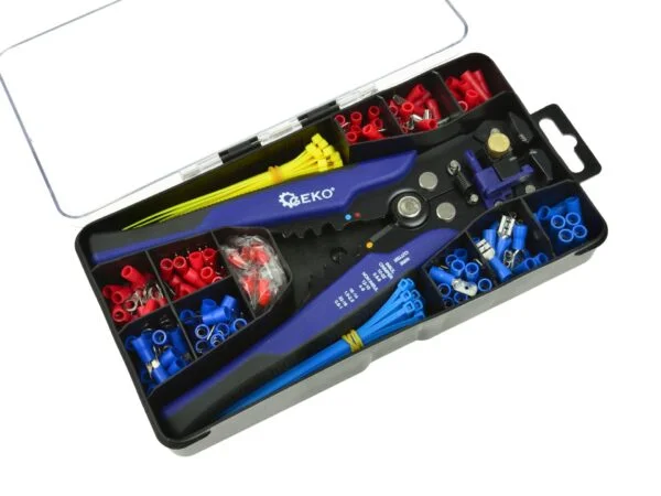 COFFRET PINCE A DENUDER AUTOMATIQUE ET A SERTIR  G01776 GEKO POLOGNE
