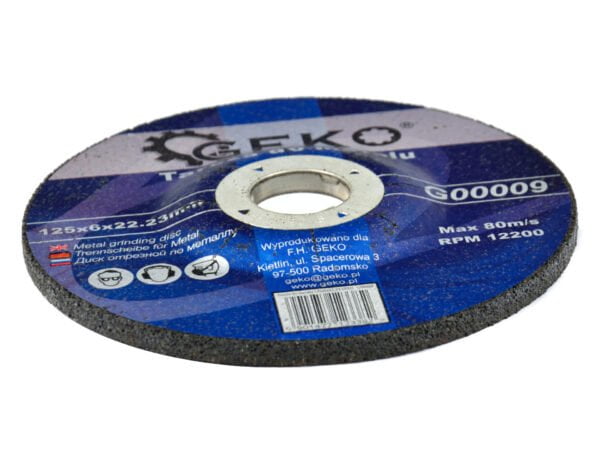 DISQUE DECOUPE/MEULAGE 125x6x22,23MM G00009 GEKO POLOGNE – Image 2