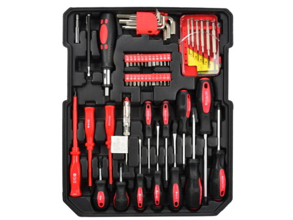 VALISE ALUMINIUM A ROULETTES 187 OUTILS  G10855 GEKO POLOGNE – Image 4
