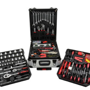 VALISE ALUMINIUM A ROULETTES 187 OUTILS  G10855 GEKO POLOGNE