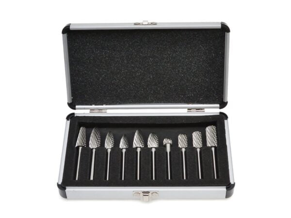 COFFRET DE 10 FRAISES LIME DE CARBURE SUR TIGE 6MM G37511 GEKO POLOGNE – Image 3