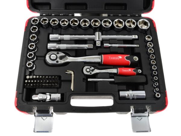 COFFRET 72 PCS DOUILLES & ACC 1/4-1/2  T00100 TARVDY POLOGNE – Image 2