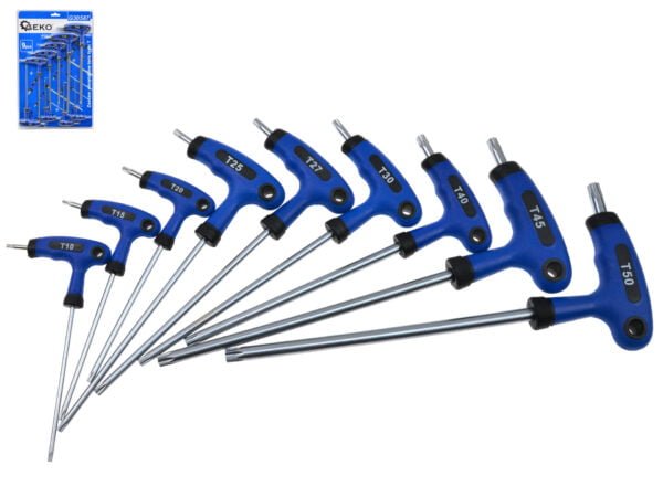 JEU DE 9 CLE MALE TORX EMANCHES EN T G30587 GEKO POLOGNE – Image 2