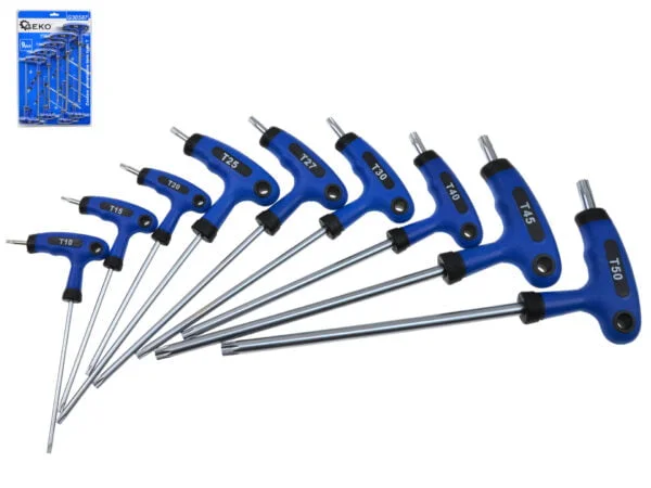 JEU DE 9 CLE MALE TORX EMANCHES EN T G30587 GEKO POLOGNE – Image 2
