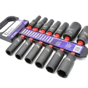 JEU DE 13 DOUILLES IMPACTS LONGUES  1/2" 10 A 32MM G10512 GEKO POLOGNE