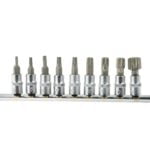 JEU DE 9 DOUILLES TORX MALE T10 A T60 1/4  G13550 GEKO POLOGNE