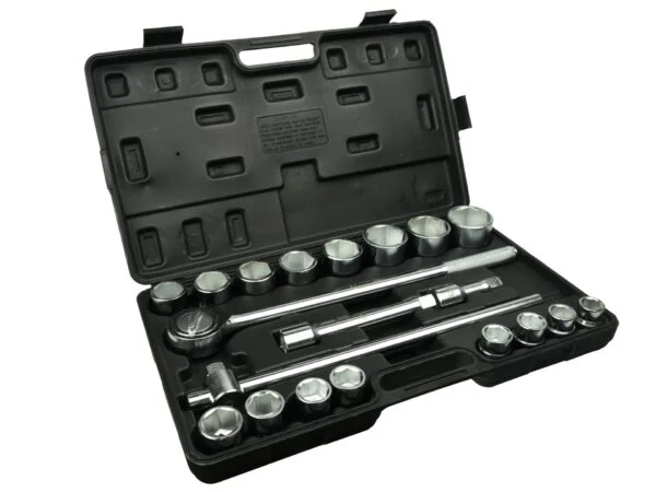 JEU DE DOUILLES 3/4" DE 19 A 50MM 6 PANS + ACCESSOIRES G10110 GEKO POLOGNE