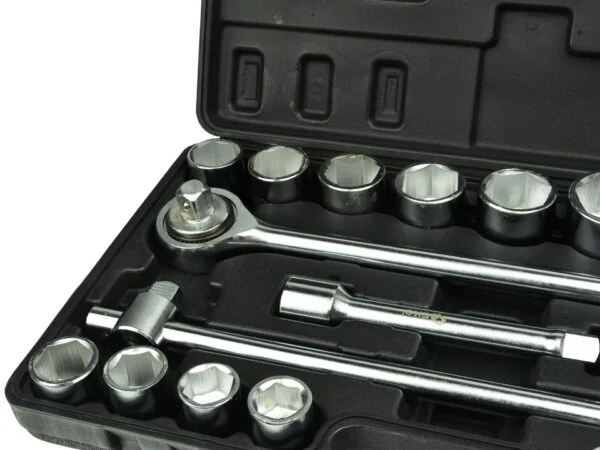 JEU DE DOUILLES 3/4" DE 19 A 50MM 6 PANS + ACCESSOIRES G10110 GEKO POLOGNE – Image 3