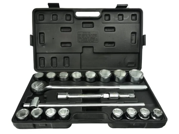 JEU DE DOUILLES 3/4" DE 19 A 50MM 6 PANS + ACCESSOIRES G10110 GEKO POLOGNE – Image 2
