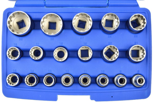 Jeu de douilles GEAR-Lock multiprofil 1/2" de 8 à 32mm 19pcs G13546 GEKO POLOGNE – Image 4