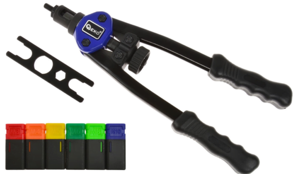 PINCE RIVETEUSE PRO A 2 BRAS POUR ECROUS A SERTIR M3-M10 G01358 GEKO PREMIUM POLOGNE – Image 2