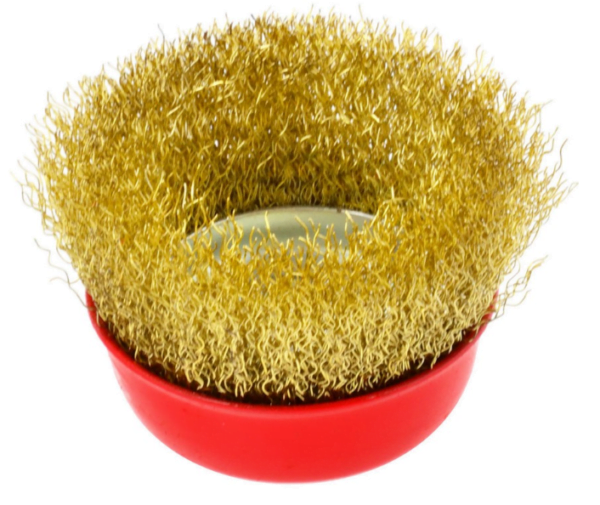 Brosse soucoupe simple laitonée 75mm M14 G00590 GEKO POLOGNE – Image 2