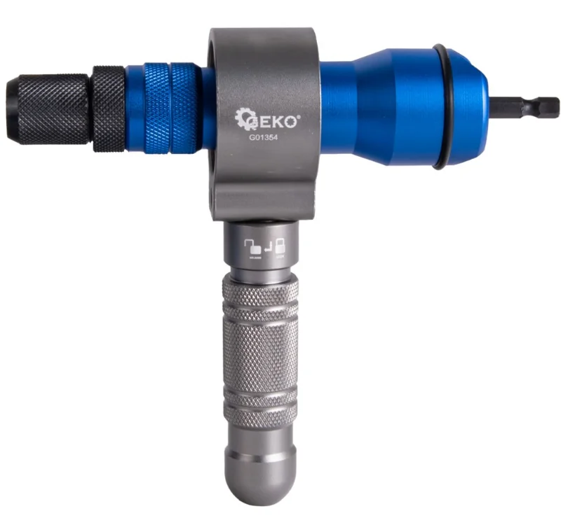 Adaptateur pour perceuse d’écrou à sertir M3-M12 et rivets 2,4 à 6,4mm G01354 GEKO POLOGNE – Image 4