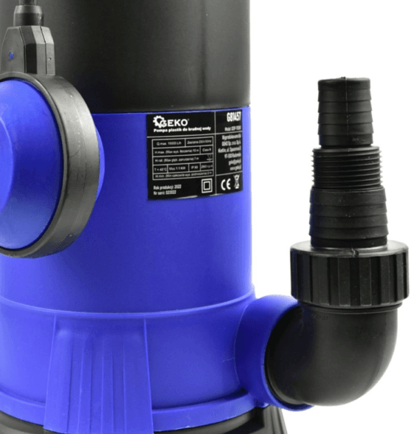 POMPE VIDE CAVE 1100W EAUX CHARGEES A FLOTTEUR G81457 GEKO POLOGNE – Image 3
