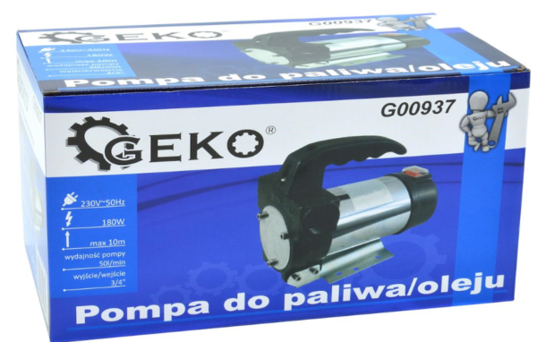 POMPE DE TRANSFERT HUILE GASOIL 230V 50L/MIN G00937 GEKO POLOGNE – Image 3