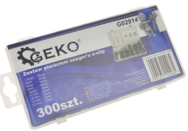COFFRET ANNEAUX D'ARRET TRUARC 300 PIECES G02914 GEKO POLOGNE – Image 3