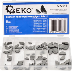 COFFRET DE CLAVETTES DEMI SPHERIQUES 80 PIECES G02918 GEKO POLOGNE