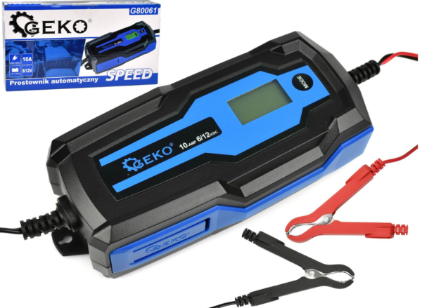 CHARGEUR BATTERIE RAPIDE 6/12V 10A DE 4Ah A 200Ah G80061 GEKO POLOGNE – Image 3