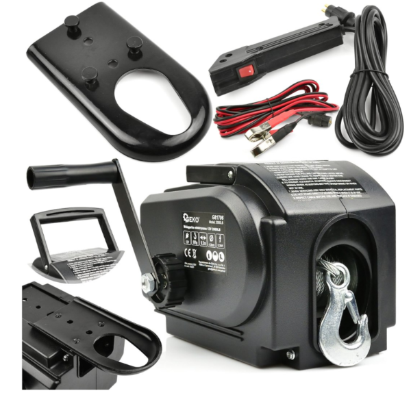 TREUIL ELECTRIQUE 12V A TELECOMMANDE 900KG G81706 GEKO POLOGNE – Image 3