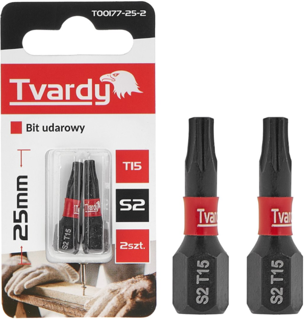 EMBOUTS DE TOURNEVIS IMPACT TORX T15 T00177-25-2 TVARDY POLOGNE