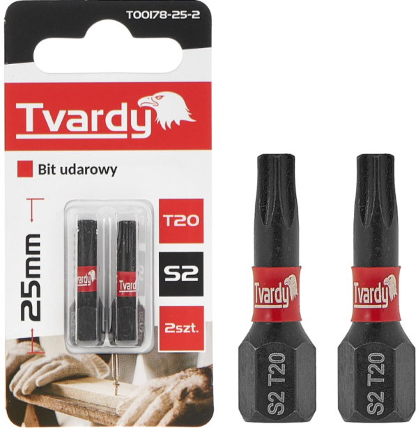 EMBOUTS DE TOURNEVIS IMPACT TORX T20 T00178-25-2 TVARDY POLOGNE