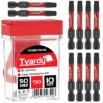 10X EMBOUTS IMPACTS HEXA ¼ TORX T30 50MM T00180-50-10 TVARDY POLOGNE