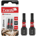 2X EMBOUTS IMPACTS HEXA ¼ HEX H3 25MM T00183-25-2 TVARDY POLOGNE