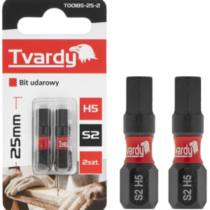 2X EMBOUTS IMPACTS HEXA ¼ HEX H5 25MM T00185-25-2 TVARDY POLOGNE