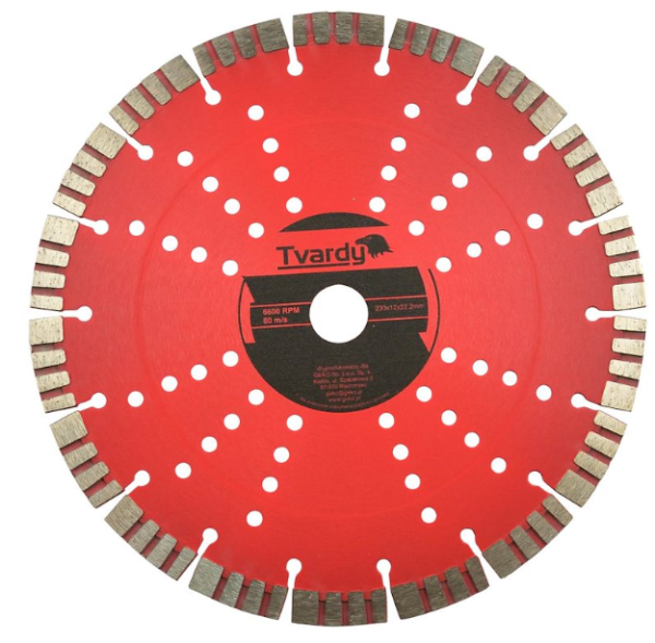 DISQUE DIAMANTE SEGMENTE 230X12 MM T00815 TVARDY POLOGNE