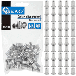 ENSEMBLE DE 50 ECROUS A SERTIR M4 G02911D GEKO POLOGNE