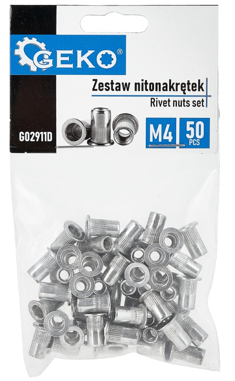 ENSEMBLE DE 50 ECROUS A SERTIR M4 G02911D GEKO POLOGNE – Image 2