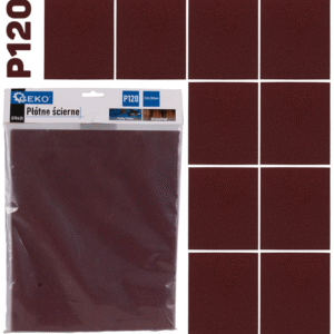 JEU DE 10 FEUILLES ABRASIVES 230X280MM P120 G78435 GEKO POLOGNE