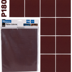 JEU DE 10 FEUILLES ABRASIVES 230X280MM P180 G78437 GEKO POLOGNE