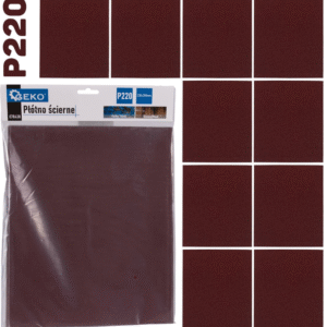 JEU DE 10 FEUILLES ABRASIVES 230X280MM P220 G78438 GEKO POLOGNE