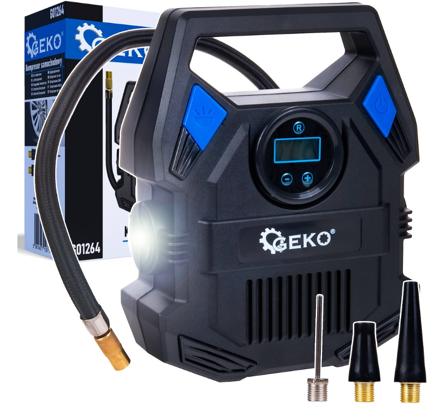 COMPRESSEUR A AIR PORTATIF 12V 84W G01264 GEKO POLOGNE