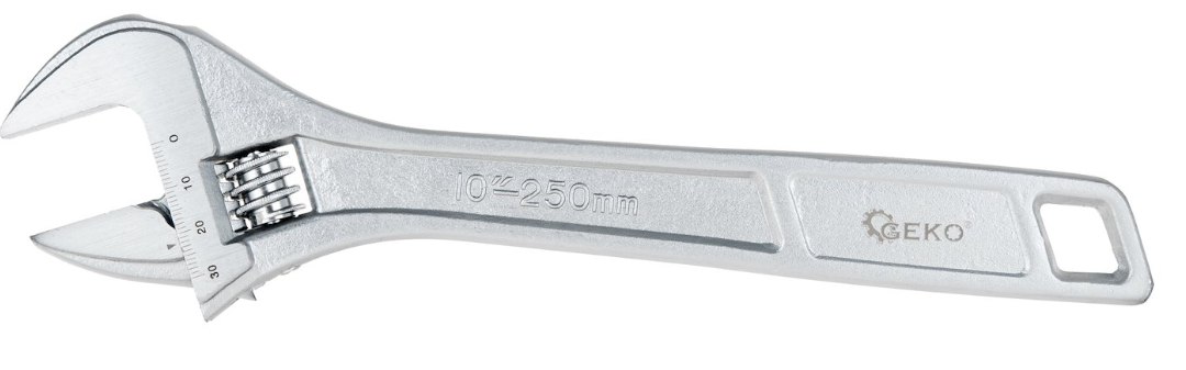 CLE A MOLETTE 10"-250 MM CHROMEE 0-34 MM G10218 GEKO POLOGNE – Image 2