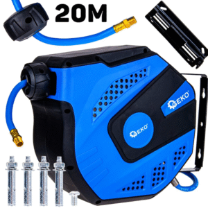 ENROULEUR MURAL 16 BARS 20M TUYAU AIR COMPRIME G03192 GEKO POLOGNE