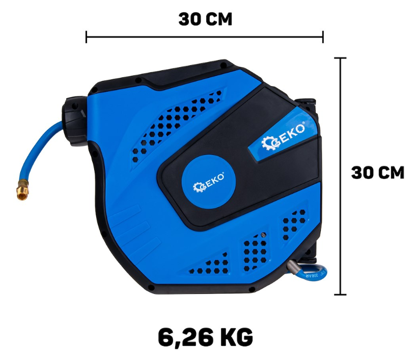 ENROULEUR MURAL 16 BARS 20M TUYAU AIR COMPRIME G03192 GEKO POLOGNE – Image 4