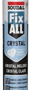 TUBE SILICONE COLLE FixAll Crystal 100% transparent SOUDAL Belgique