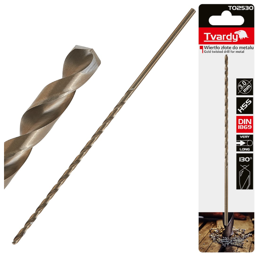 FORET CYL HSS EXTRA-LONG 3X150MM T02530 TVARDY POLOGNE