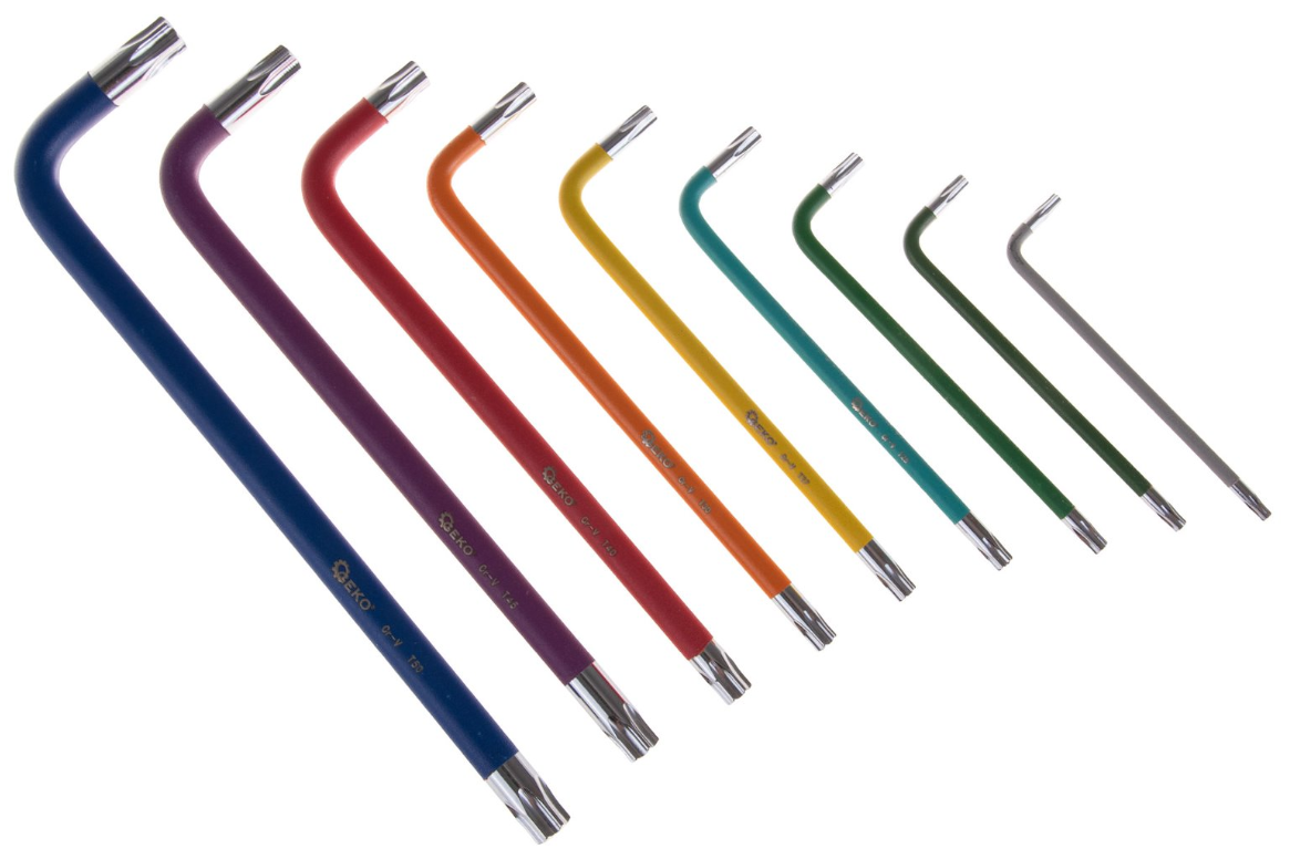 JEU DE 9 CLES MALE TORX LONGUE T10-T50 G01709 GEKO POLOGNE – Image 2