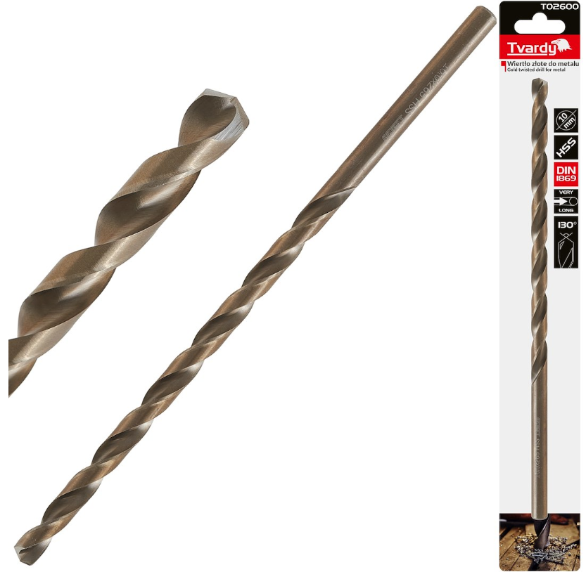 FORET CYL HSS EXTRA-LONG 10X265MM T02600 TVARDY POLOGNE