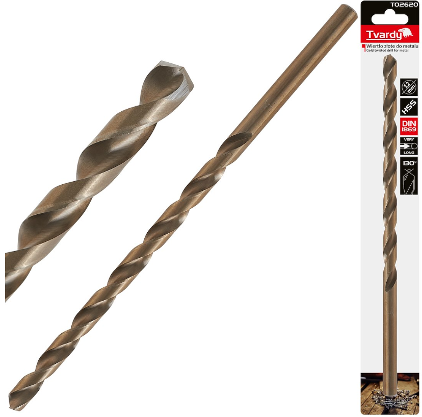 FORET CYL HSS EXTRA-LONG 12X295MM T02620 TVARDY POLOGNE