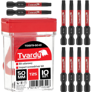 10X EMBOUTS IMPACTS HEXA ¼ TORX T25 LONG 50MM T00179-50-10 TVARDY POLOGNE