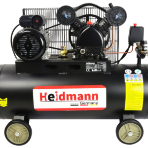 COMPRESSEUR D'AIR A COURROIE 2 PISTONS 100L H00723 HEIDMANN POLOGNE